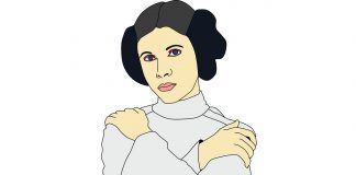 Carrie Fisher de la saga Star Wars