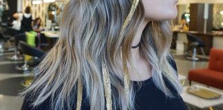 mechas con glitter