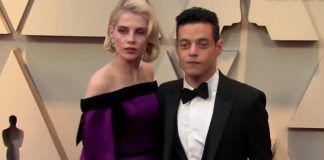 Lucy Boynton y Rami Malek