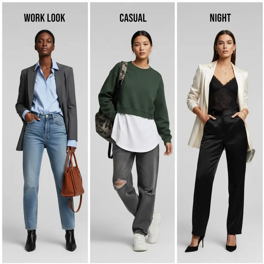 Cómo combinar jeans tiro bajo en tu día a día