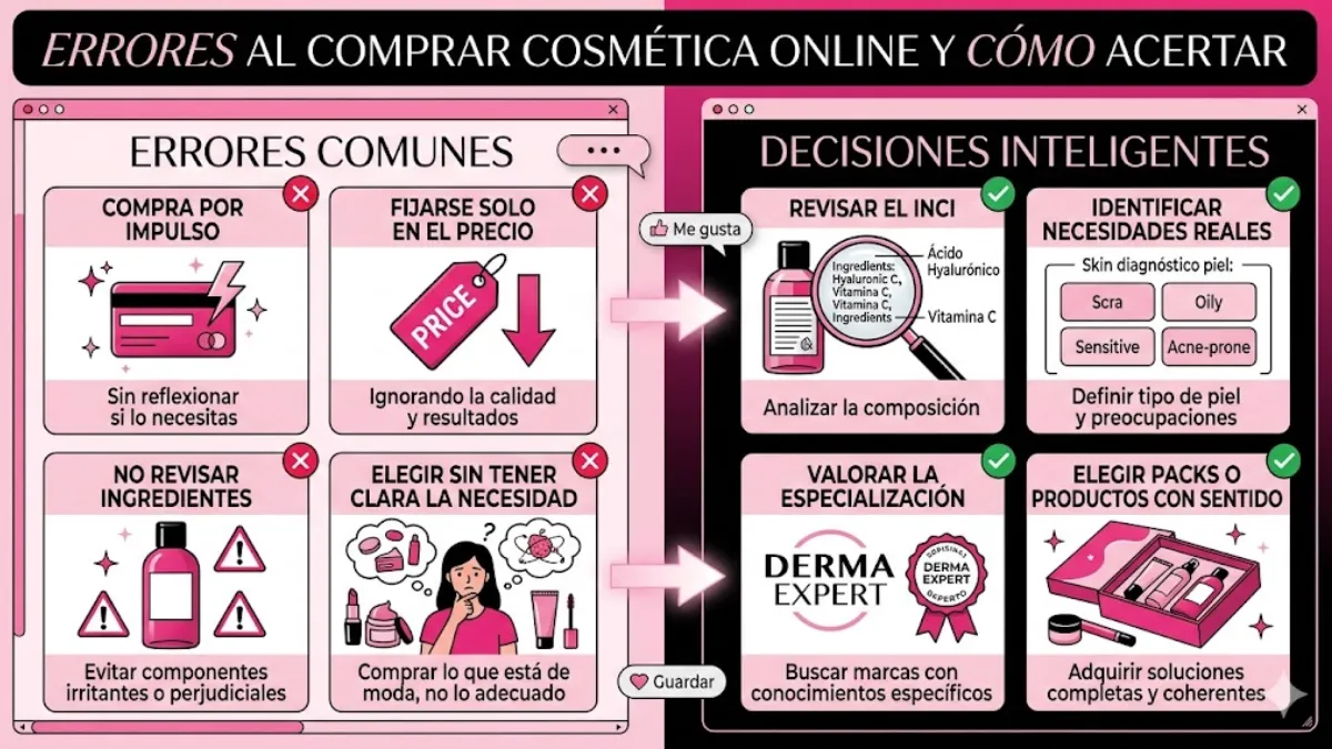 Errores al comprar cosmética online