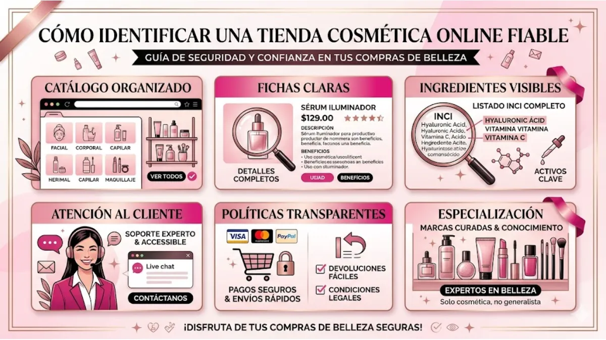 Qué debe tener una tienda de cosmética online de confianza