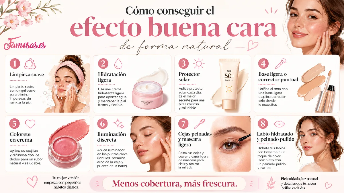 cómo conseguir el efecto buena cara infografía