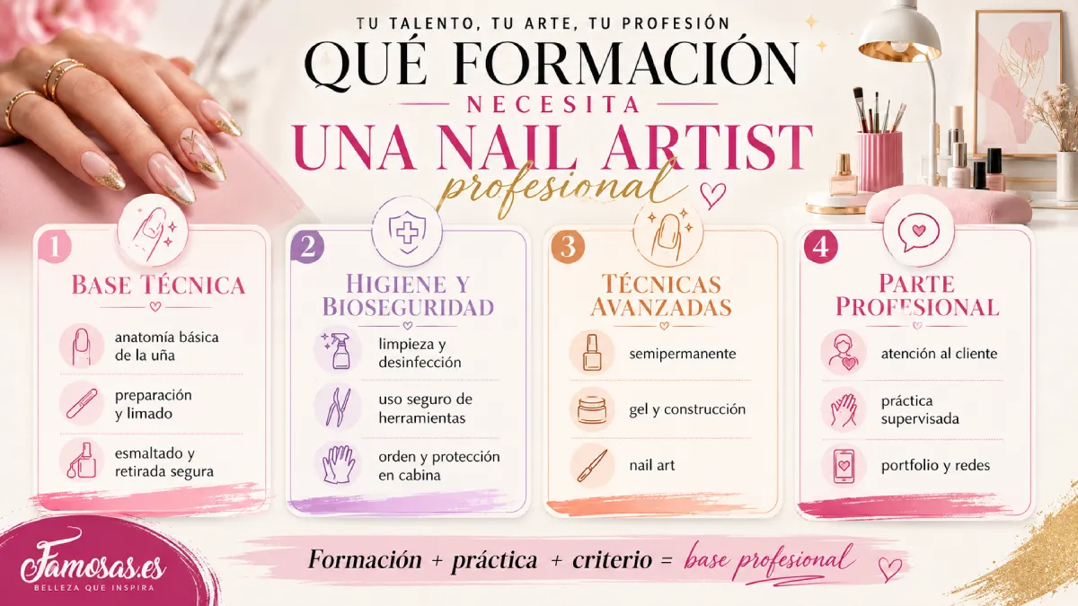 qué formación necesita una nail artist infografía