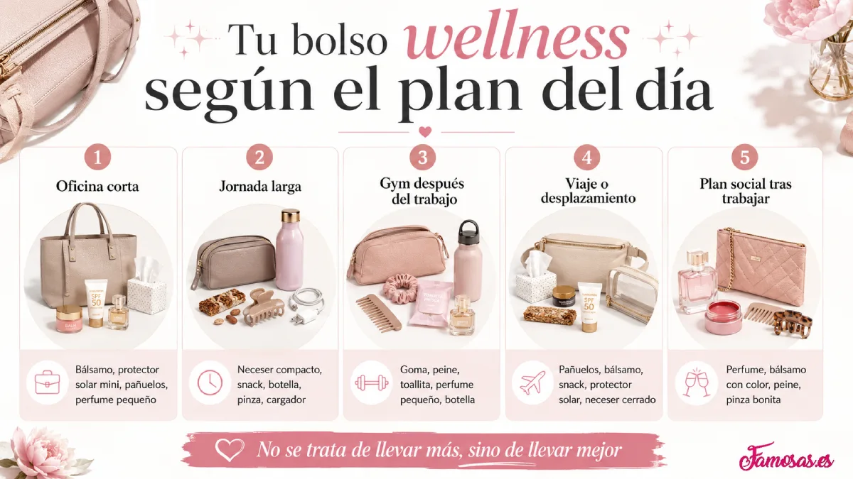 tu bolso wellness según el plan infografía